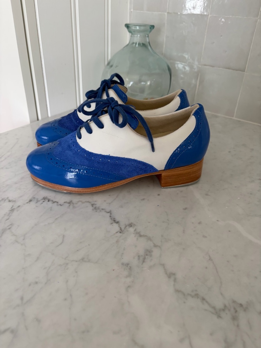 Capezio Roxy Limited Edition Tap Shoes NWT 💙🤍💙